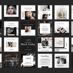 Luxury Social Media Canva Templates | Instagram & Pinterest Mood Board ...