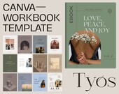 Trendy Canva Workbook Template, Modern eBook Design (77 Pages)