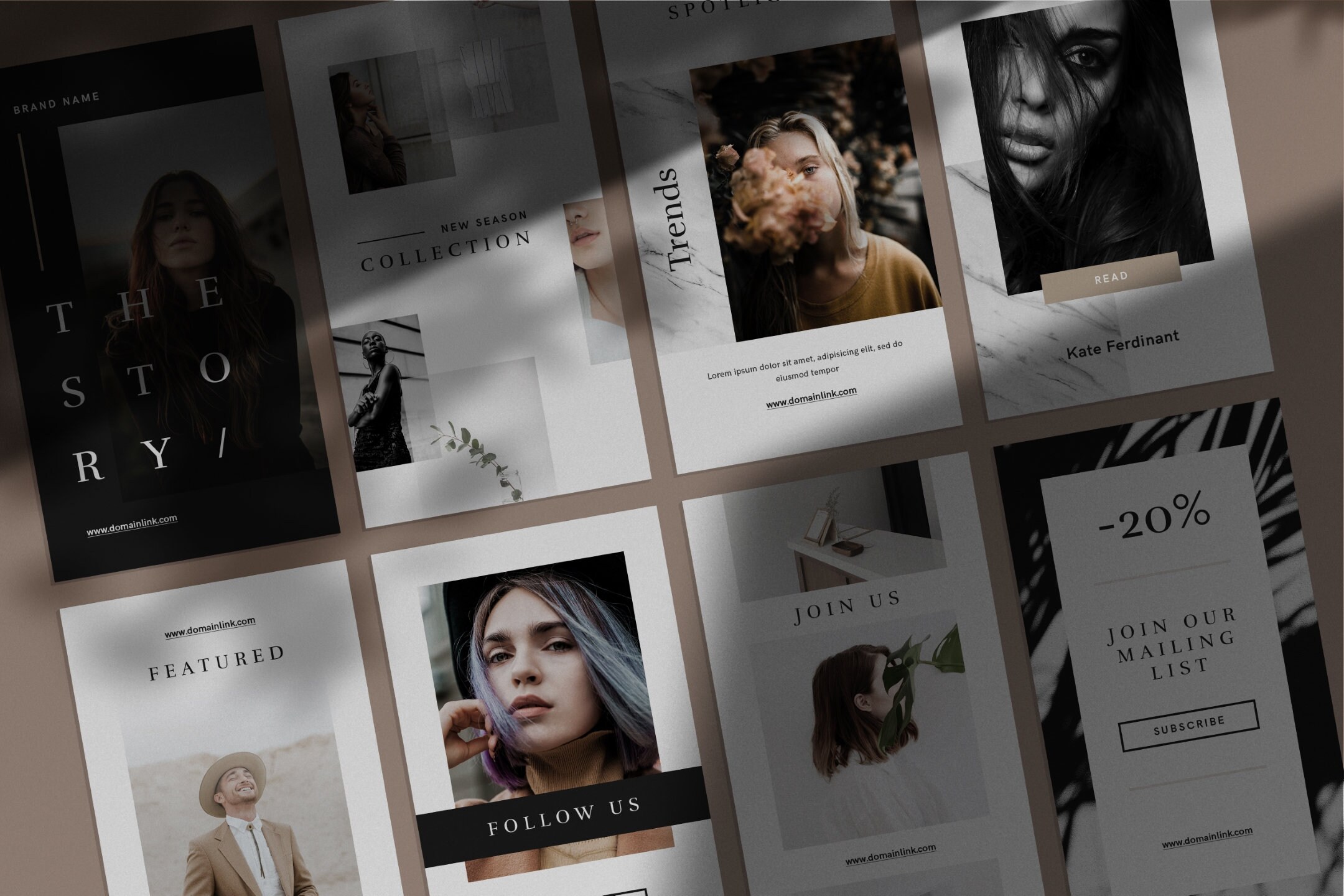 Luxury Social Media Templates, Gold and Black PSD, Instagram Story and ...