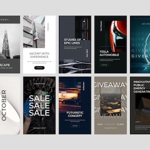 Canva Futuristic Social Media Instagram Templates Unique Instagram and ...