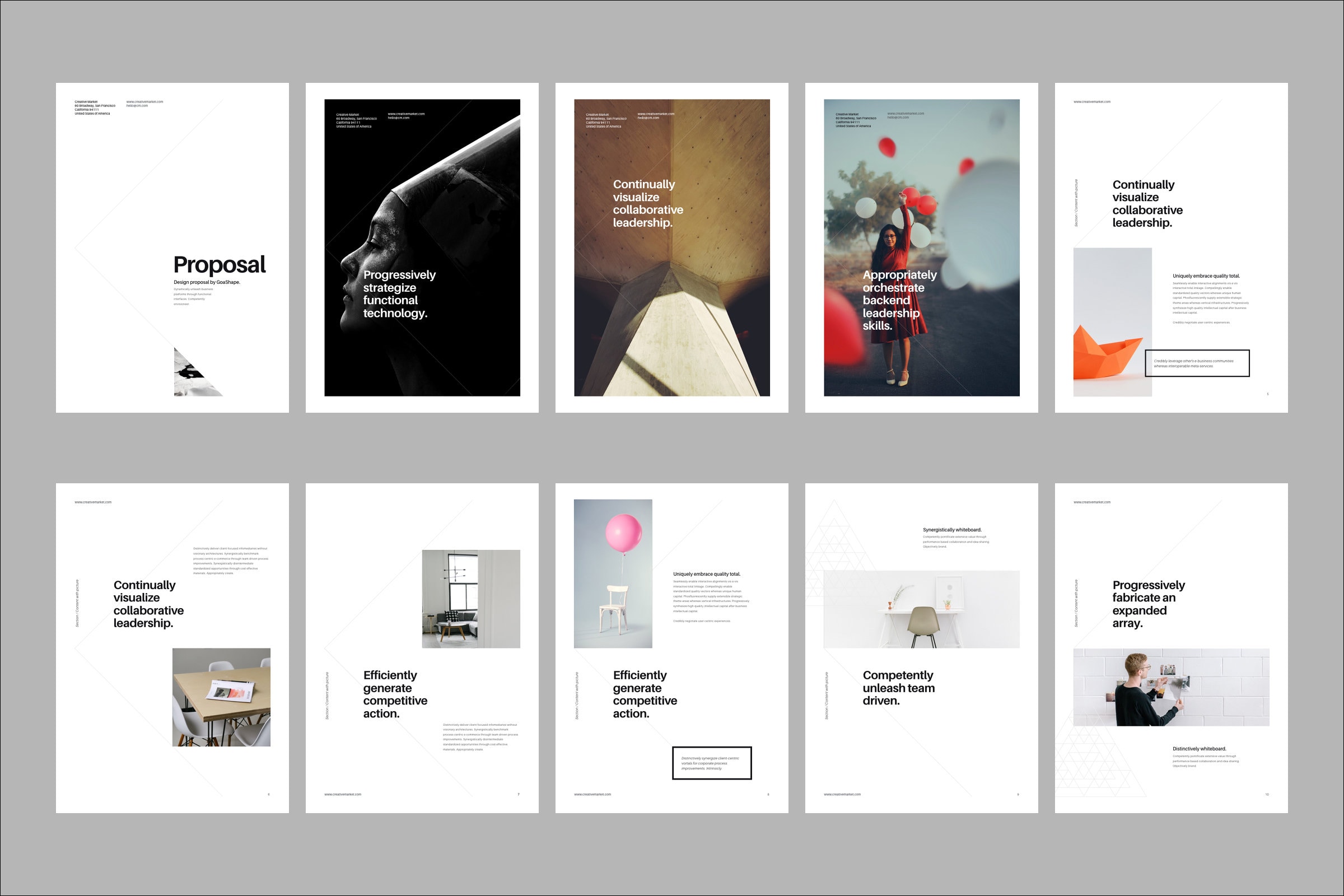 A4 Powerpoint Presentation Template Graphic Design Slideshow Slide Deck ...