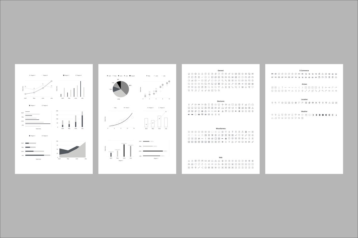 A4 Powerpoint Presentation Template Graphic Design Slideshow Slide Deck ...