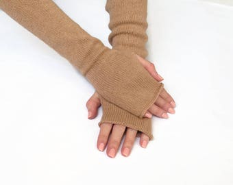 kaschmir fingerlose handschuhe, lange fingerlose handschuhe, lange strickhandschuhe, wollhandschuhe frauen, kaschmir pulswärmer, weihnachts geschenkidee, winter