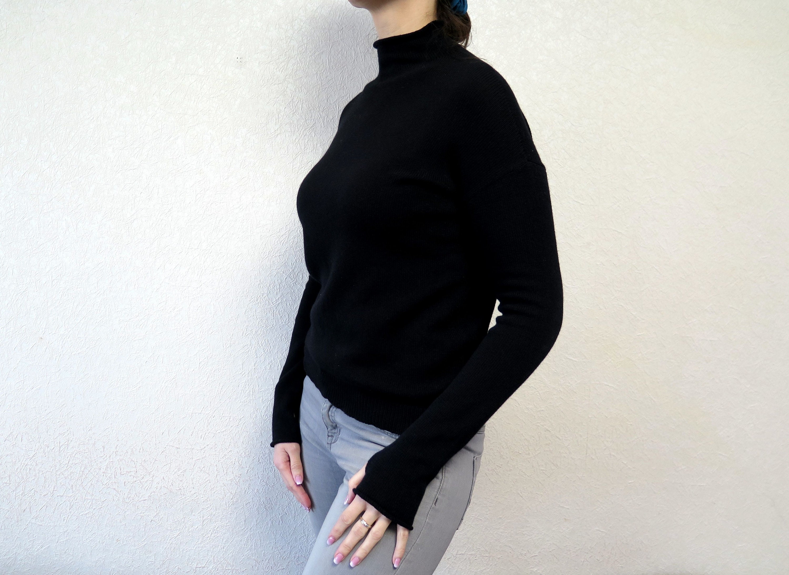 Cashmere Turtleneck Sweater for Women Knit Oversize Cashmere | Etsy