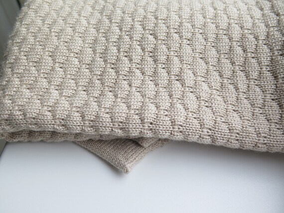 Knit Wool Baby Blanket Babydecke Stricken Couverture Bebe Etsy