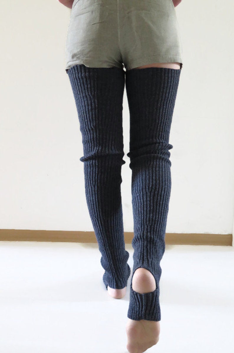 Cashmere Wool Knitted Extra long leg warmer Cashmere Thigh Etsy