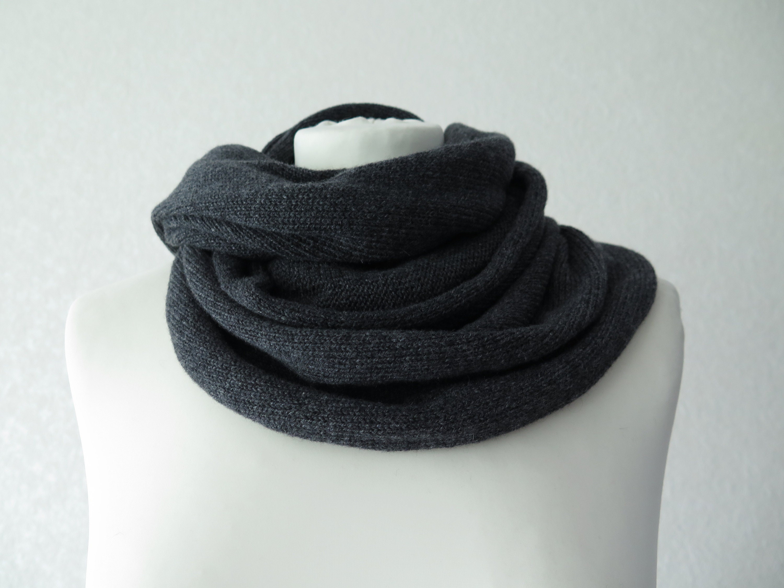 black cashmere infinity scarf