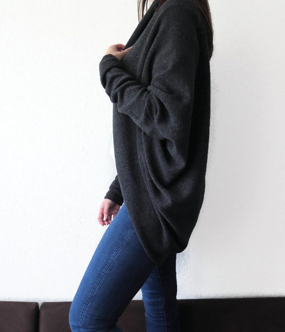 Grey cashmere cardigan, Cashmere wrap sweater, Womens cardigan, Open front cardigan, Long sleeve sweater, Handmade knit cardigan, ANAIS Grey cashmere cardigan, Cashmere wrap sweater, Womens cardigan, Open front cardigan, Long sleeve sweater, Handmade knit cardigan, ANAIS