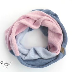 cashmere infinity scarf, cashmere snood, cashmere shawl, mens cashmere scarf, pastel pink scarf, blue scarf, カシミア マフラー, men snood