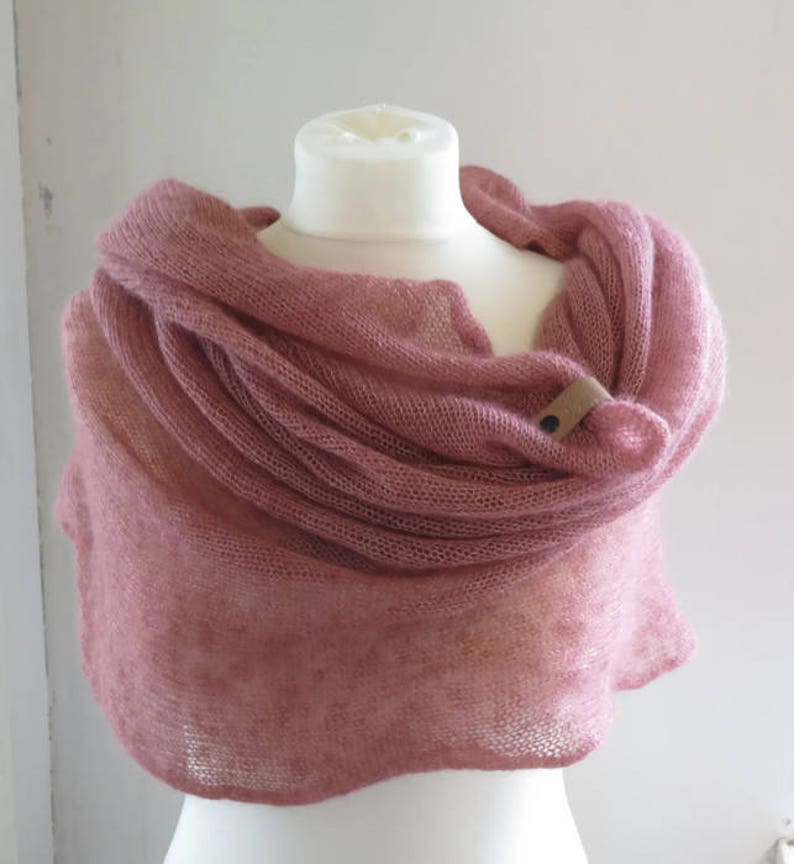 Ladies Khaki Mohair Beautifully Soft Neck Winter Snood