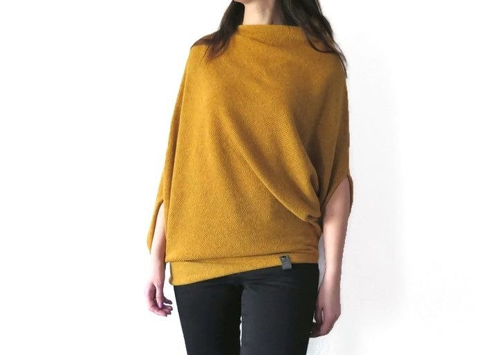 oversized mustard sweater