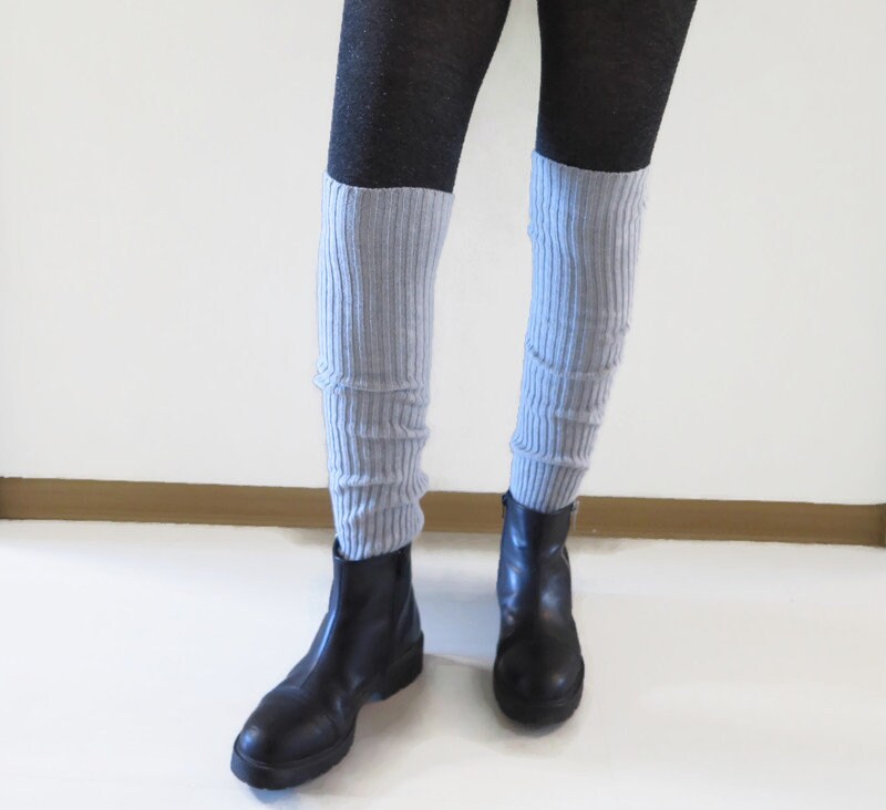 Leg Warmers Wool Cashmere Leg Warmers Socks Gray Winter Etsy