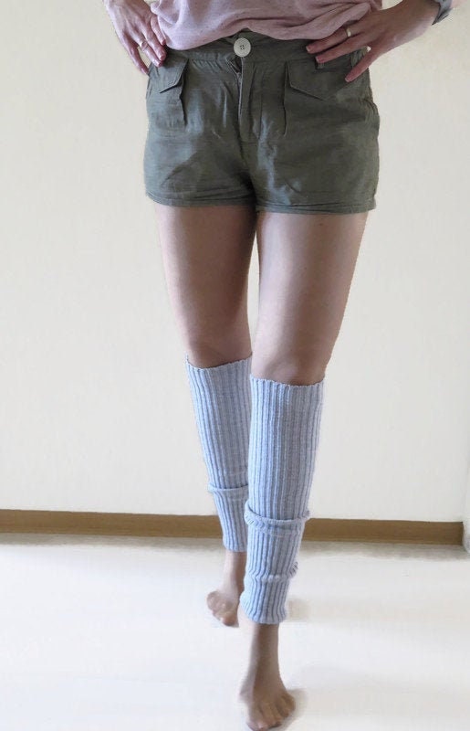 Leg Warmers Wool Cashmere Leg Warmers Socks Gray Winter Etsy