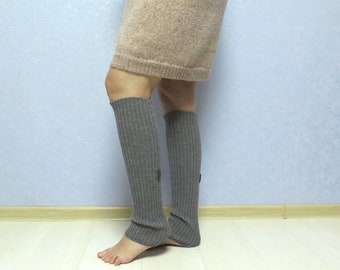 Kaschmir Wolle Strick Stulpen, Lang gerippte Stiefelwärmer, Stricksocken, Yoga Socken, Säugling, Kleinkind, Kinder