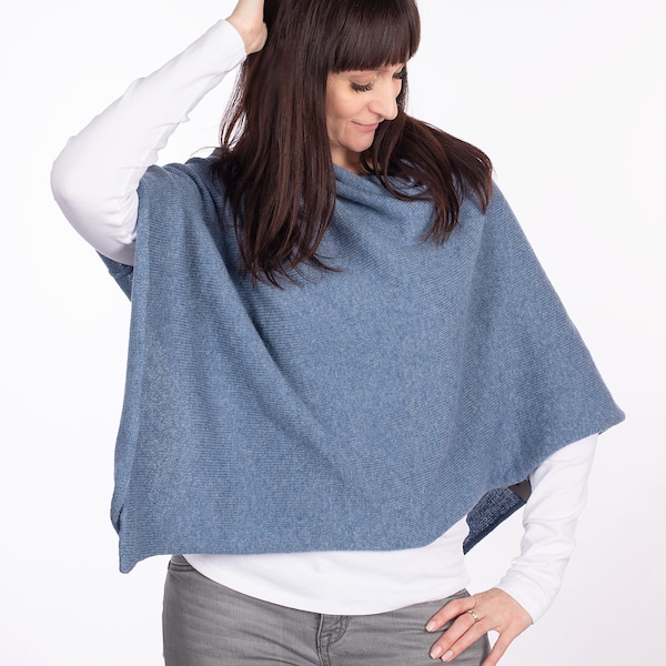 Poncho en laine mérinos cachemire, vêtements de maternité en cachemire, couverture de mariée, cadeau de fête des mères, enveloppement de mariage, vêtements de Noël pour femmes