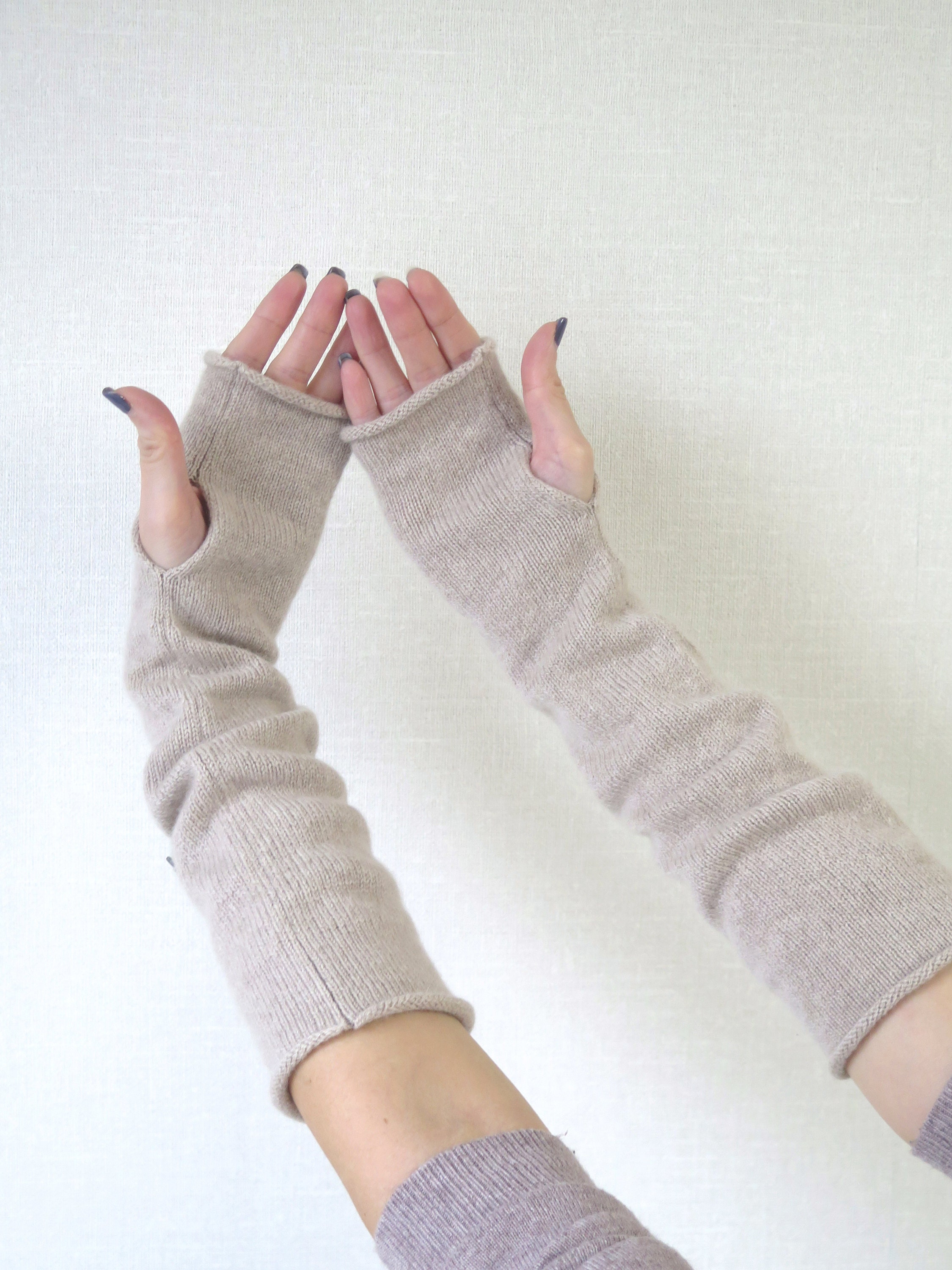 ontwerper Verslinden Middeleeuws Cashmere Merino Wool Arm Warmer With Finger Felt Soft - Etsy
