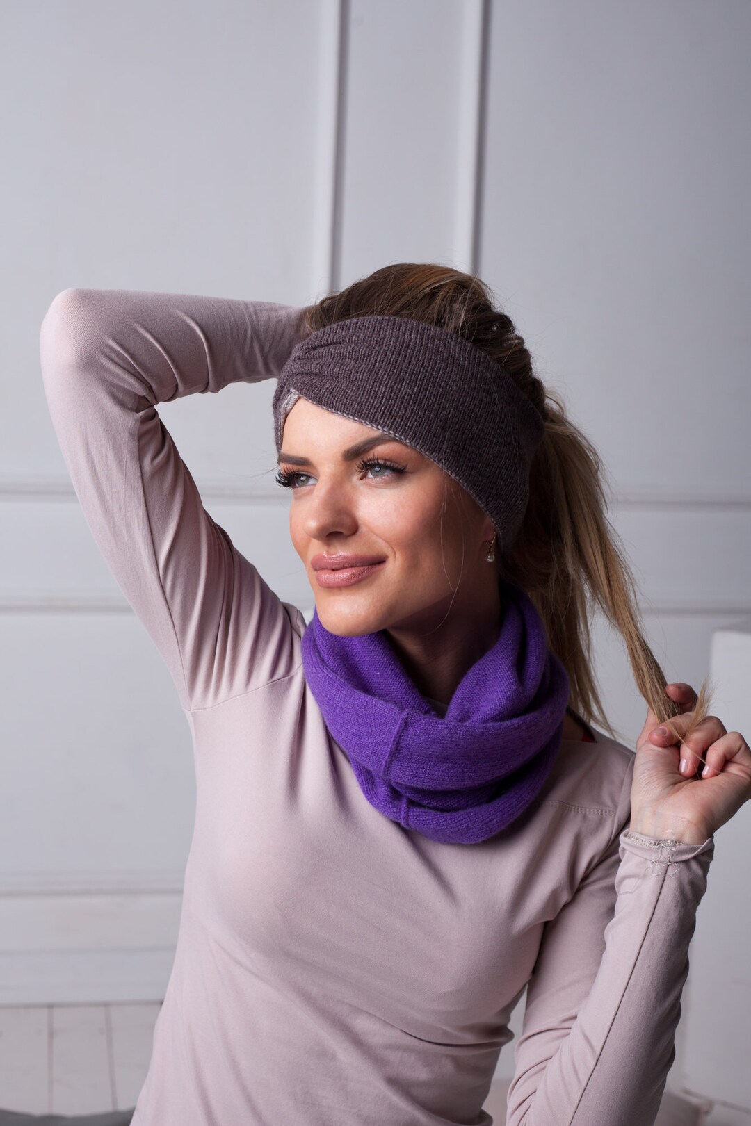 Cashmere Knitted Headbands for Women Merino Head Wrap Etsy