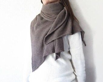 brown wool shawl, cashmere scarf men, pashmina scarf, brown pashmina, long cashmere scarf, knitted cashmere shawl, winter scarf, oversized