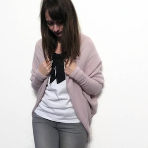 Cashmere cocoon cardigan wrap, oversized spring outfit, Open cardigan Christmas gift, wedding Loose knit cardigan, Boho sweater