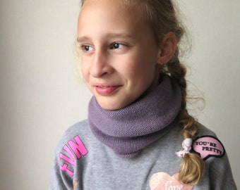 Winter Neck Warmer for kids Christmas gift ideas, 100% Cashmere Baby Kids Scarf, Knitted Baby Shawls Snood, Soft warm knit kids teens scarf