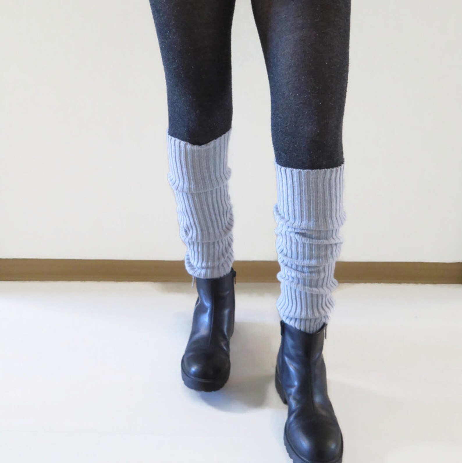 Leg Warmers Wool Cashmere Leg Warmers Socks Gray Winter Etsy