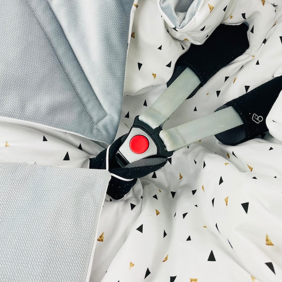 Coperta Invernale Neonati Super Morbida - Sacco Passeggino E Seggiolino Auto Con Velcro - Cotone Trapuntato Caldo Per Bebè 0-12 Mesi - Foto 6