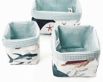 Storage basket changing table baby, basket set of 3, organizer changing table, utensil storage box bathroom