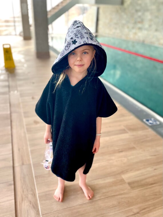 Poncho de bain à capuche pour enfants de 1 à 4 ans personnalisable