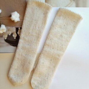 Gloves For Winter Wedding White Ivory Mittens, glass crystals, luxury mittens, warm long gloves image 3