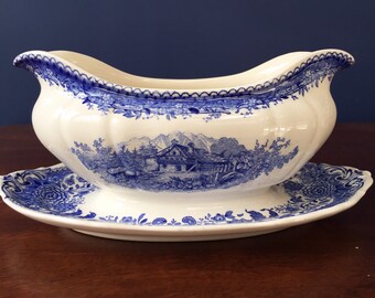 Villeroy & Boch ブルー ブルゲンランド グレービーソース ボート