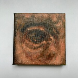 Small eye painting, original oil painting, miniature eye painting, miniature artwork