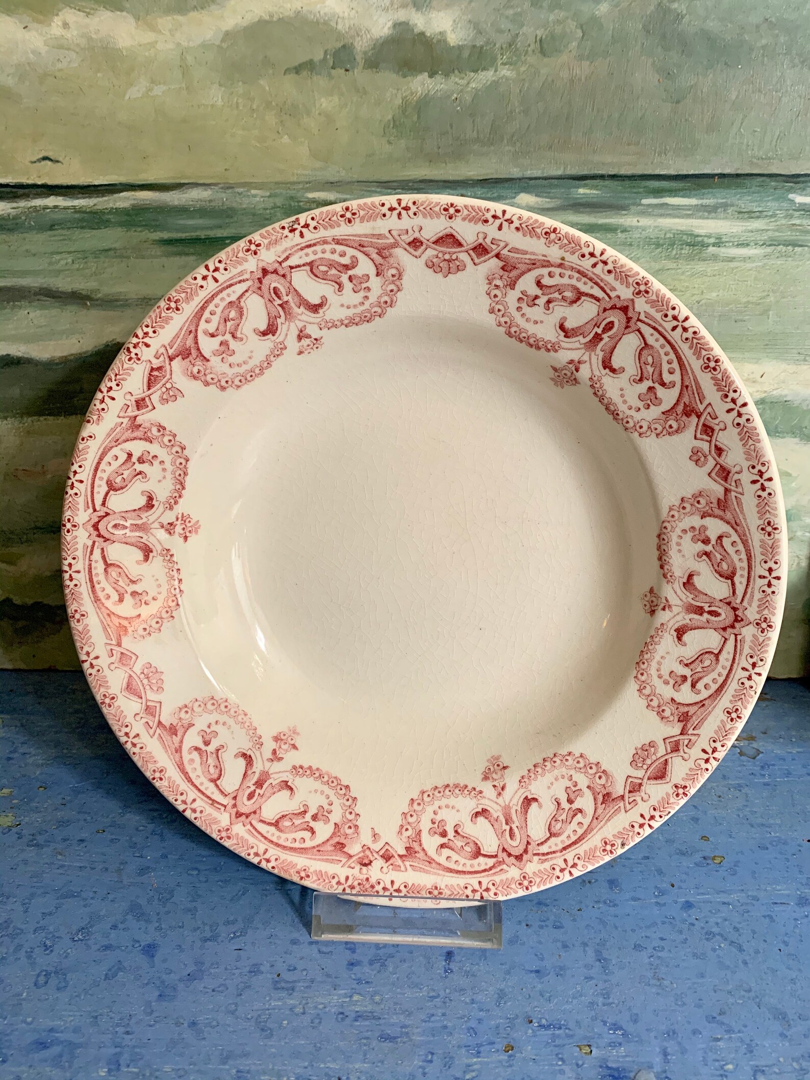 set of 4 antique French plates Au Planteur de Etsy