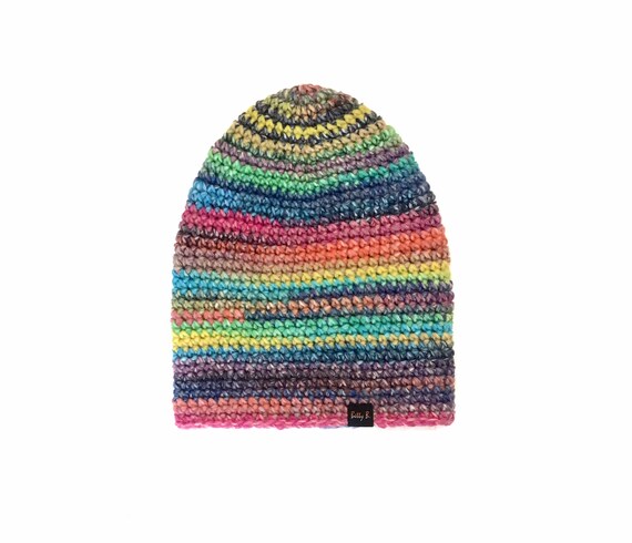 Faded Rainbow Slouchy Beanie Hat for 