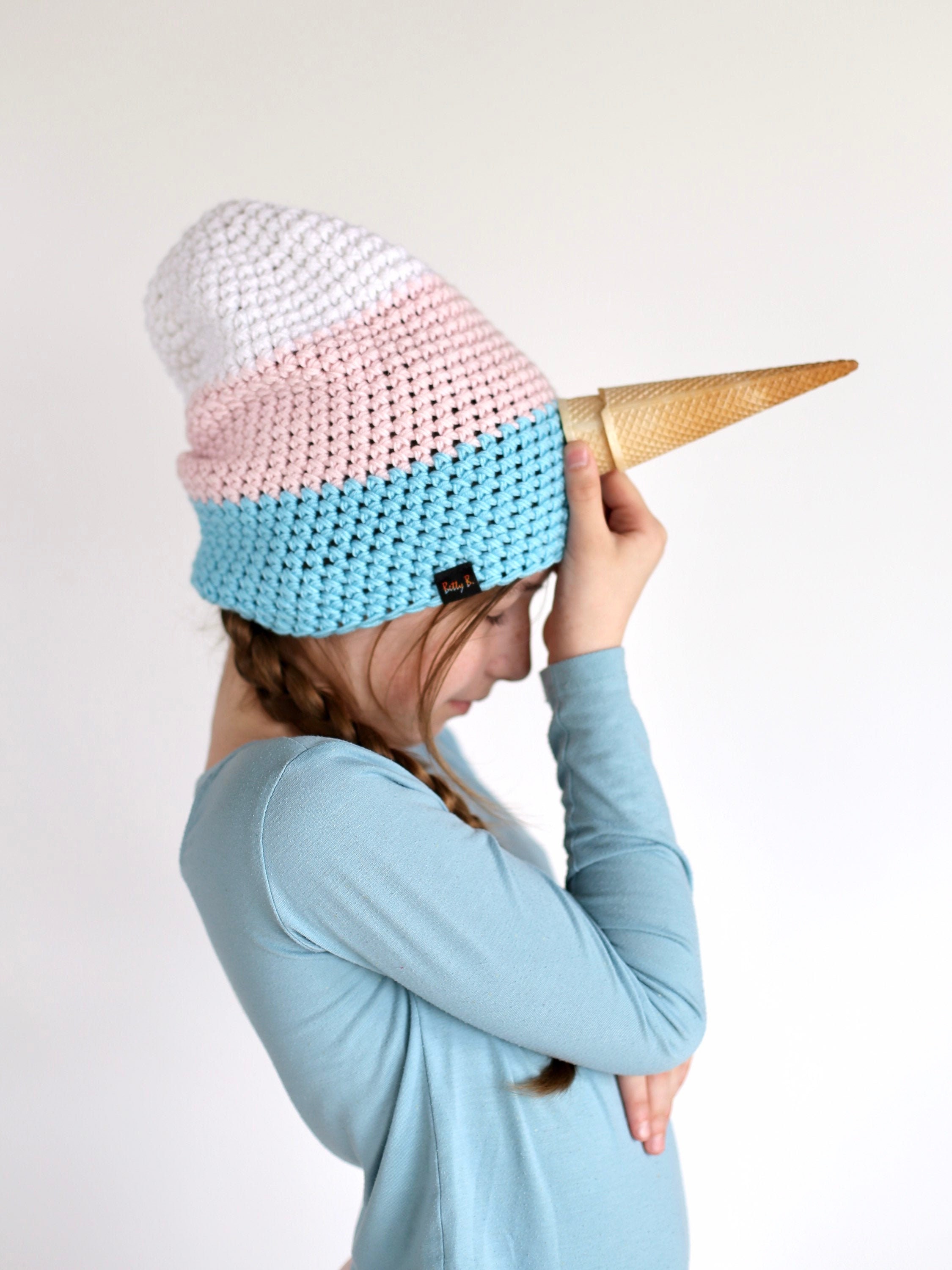 キャップ CROCHET KNIT BEANIE COLORED PASTEL Pastel Beanie Hat, Crochet Tricolor Beanie for Women or Men