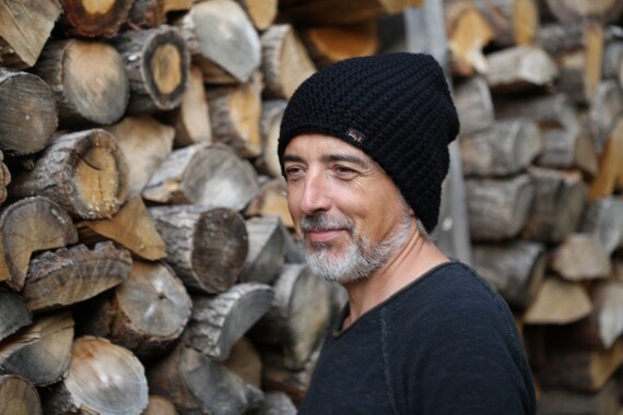 Black Beanie Hat Chunky Knit Hat for 