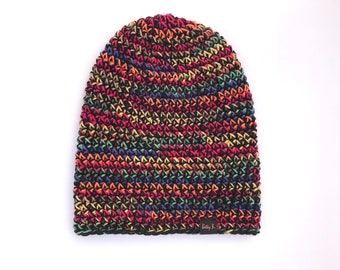 Colorful Beanie Hat Men and Women Handmade Crochet Hat for - Etsy Norway