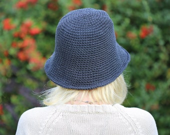 bucket hat in dark gray, sun hat for summer, gift for teenage girl, women's hat in graphite