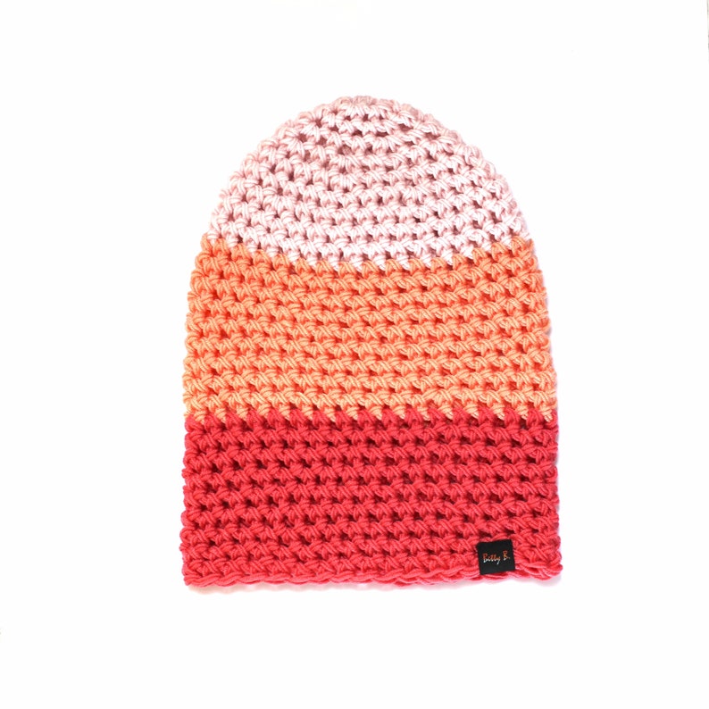 thin airy colorful slouchy beanie hat, pastel color block spring thin airy colorful slouchy beanie hat, pastel color block spring
