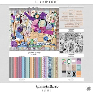 Austentatious Jane Austen Inspired Digital Scrap Bundle image 1