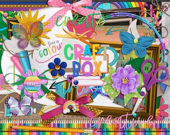 Craft Box - Creative, Crafty, and Colourful [Digital Scrap Kit]