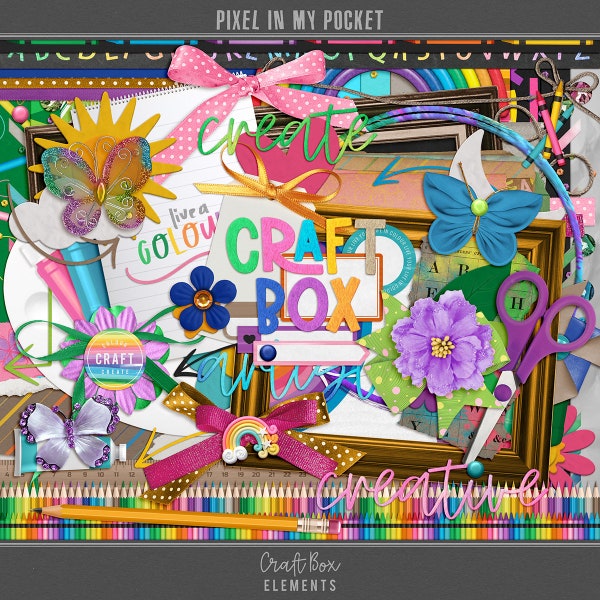 Craft Box - Creative, Crafty, and Colourful [Digital Scrap Kit]