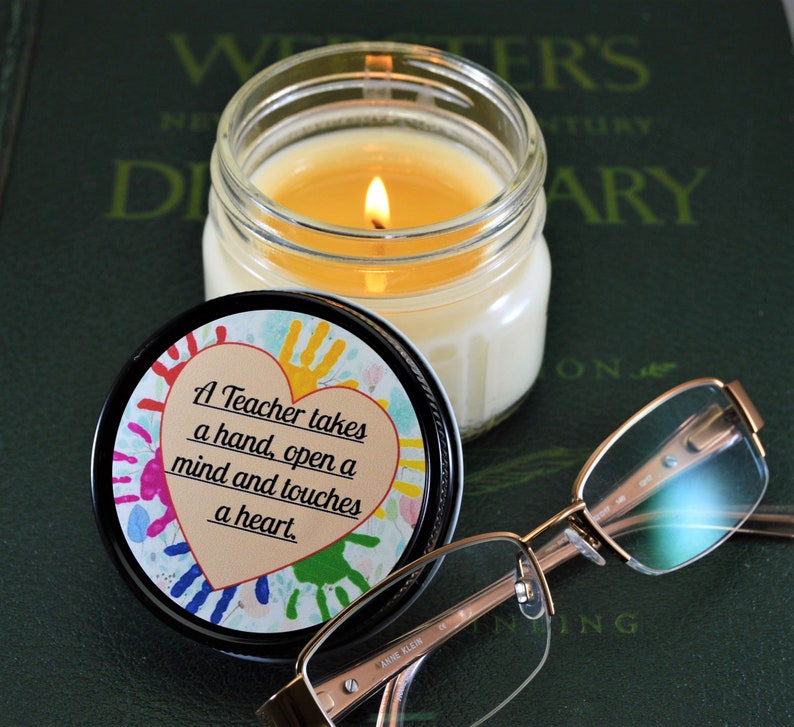 Teacher Gift Candle Teacher Appreciation Gift Mason Jar Soy Etsy