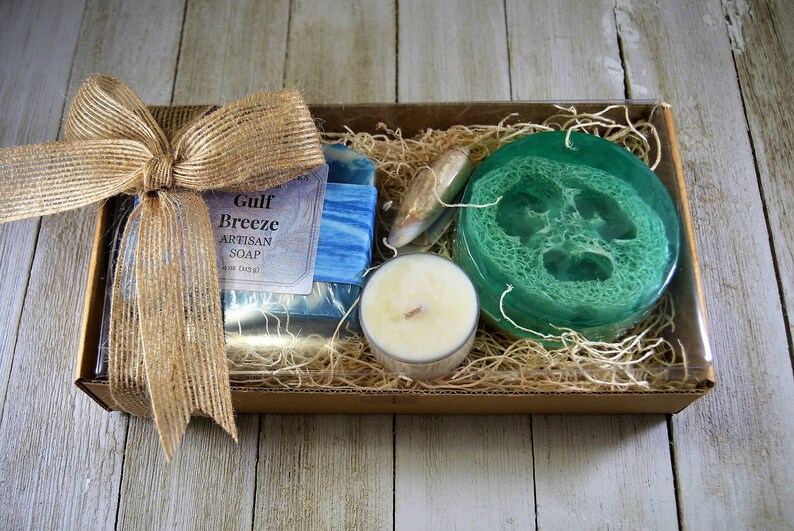 Soap Gift Set Gulf Breeze Handmade Soap Ocean Soap Gift image 0