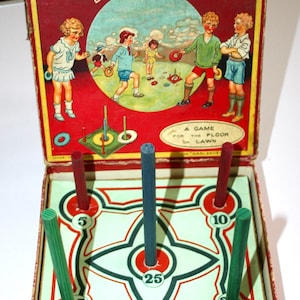 Antique QUOITS the HARLESDON Series 1920/1930&#39;s A Game For Floor Or Lawn&#39;
