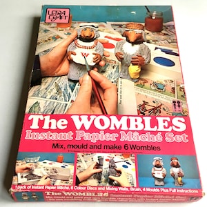 1974 THE WOMBLES Set di cartapesta istantanea di Letra Craft - COMPLETO