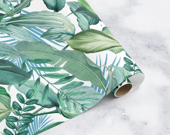 Blue Jungle, palm leaves Quality Wrapping Paper