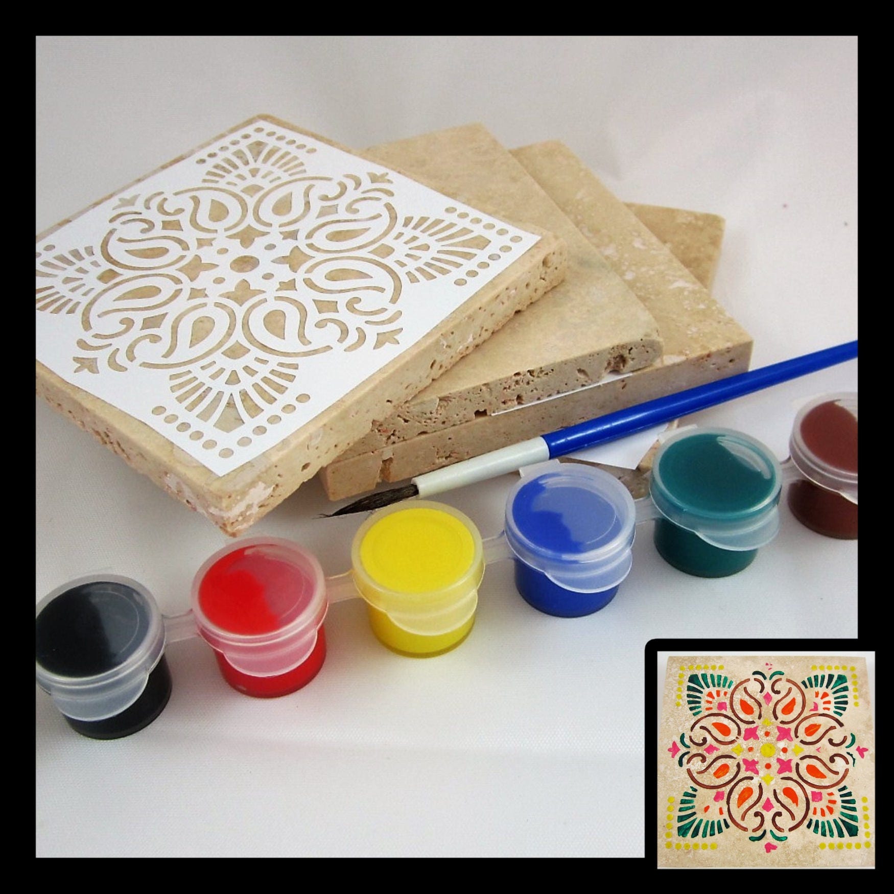 DIY Glass Cup Paint Kit - Stained Glass Paint Kit - Floral