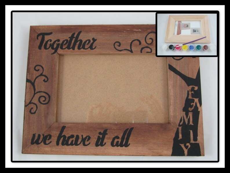 Diy Craft Kit Picture Frame Decorate Your Own Wooden Image 0