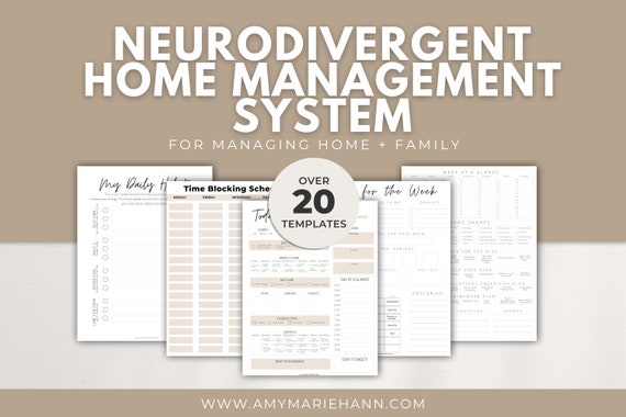 Neurodivergent Home Management System, designed for Mom with ADHD