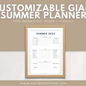 Customizable Giant Summer Planner, designed for Moms with ADHD